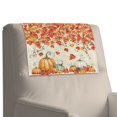 thumbnail image 7 of TSOVTHRID Pumpkin Maple Leaf Print Recliner Headrest Cover Non Slip Headrest Protector PU Leather Sofa Head Rest Covers with Adhesive Backed Hook and Loop,17x27in, 2 Pieces, 7 of 7