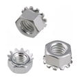 thumbnail image 3 of K Type Lock Nut M3 M4 M5 M8 M10 Carbon Steel White Zinc Plated K-type Gear Hex Keps Nuts External Toothed Polydentate Nut K Nuts, 3 of 5