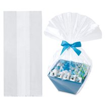 Pack of 250 Gusset Bags, Clear 18 x 16 x 40. Plastic Expandable Bags 18x16x40. Thickness 1.50 mil. Polyethylene Bags for Industrial, Foodservice, Health Needs.