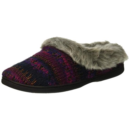 dearfoams women's chloe soft knit clog slippers