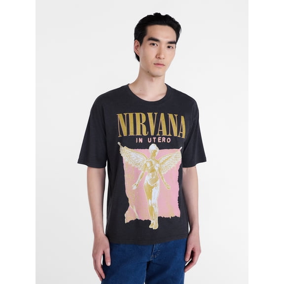 Nirvana Men's and Big Men's In Utero Graphic Tee with Short Sleeves, Sizes XS-5XL