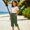 Army Green, variant on Liyamei Girls Beach Casual Pants with Solid Color Capri Style for Summer Comfort Size 5-14 Years