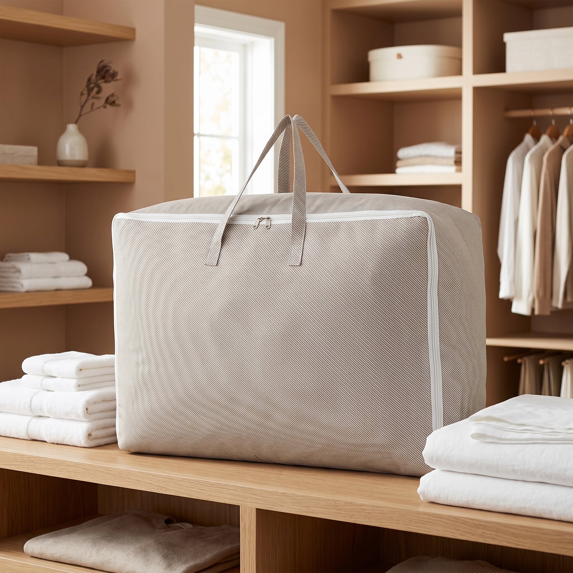 Unique Bargains Clothes Storage Bag for Organizing Closet Purple 27.6"x11.8"x19.7"