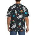 thumbnail image 5 of Balery Space Men's Casual Button Down Shirt Short Sleeve Textured Summer Cuban Beach Shirts-Small, 5 of 7
