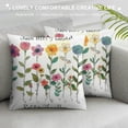thumbnail image 3 of Orinice Flowers Garden Graphic Decorative Cushion Throw Pillow Cover for Home Living Room Sofa, High-Quality Spring Aesthetic 1PC Mother's Day Gift 20x20in, 3 of 5