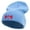 Sky Blue, variant on Gym at Home Logo Embroidered 12 Inch Long Knitted Beanie - Sky Blue OSFM