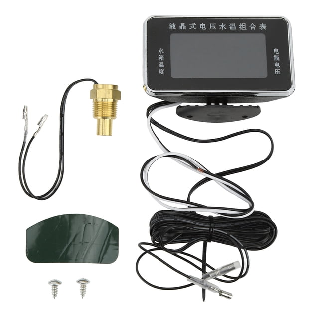 Medidor De Temperatura Del Agua Voltímetro Digital Para Automóvil 2 En 1 DC9-36V Para Vehículos Recreativos Para Barcos ANGGREK Otros Vehículos