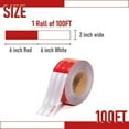 thumbnail image 3 of PEONAVET Reflective Stripe Red and White Reflective Tape Car Truck Body Sticker Annual Inspection Reflective Strip, 3 of 3
