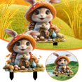 thumbnail image 1 of Garden Stake Easter Decoration 2D Acrylic Easter Garden Decoration Bunny Garden Sign Outdoor Outdoor Spring Easter Bunny Outdoor Easter Decoration Easter Cards for Kids Class Valentines Day Garden, 1 of 7