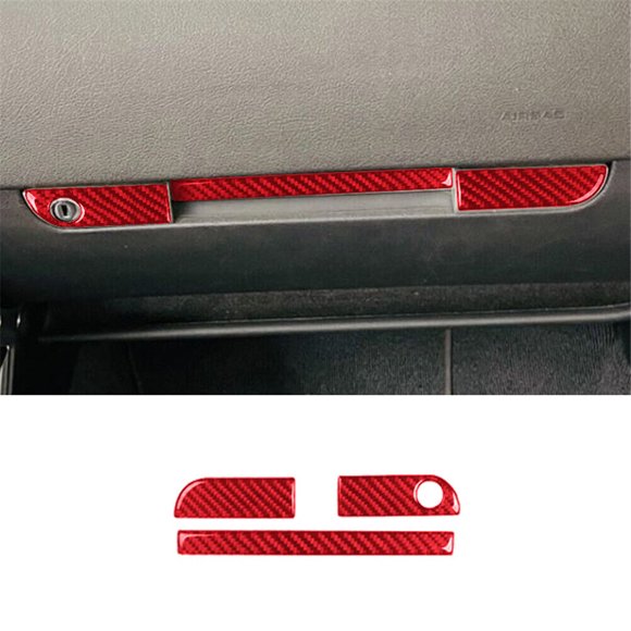 Carbon Fiber Interior Co-pilot Storage Panel Trim for Audi TT 8N 2001-2006 Red