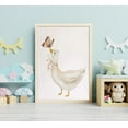 thumbnail image 3 of Hieng Animal Nursery Wall Art Cute Pink Goose And Bunny Painting Picture Wall Decor Pink Printed Retro Animals Poster Print Artwork for Kids Boys Room Bedroom Decorate,Und, 3 of 6