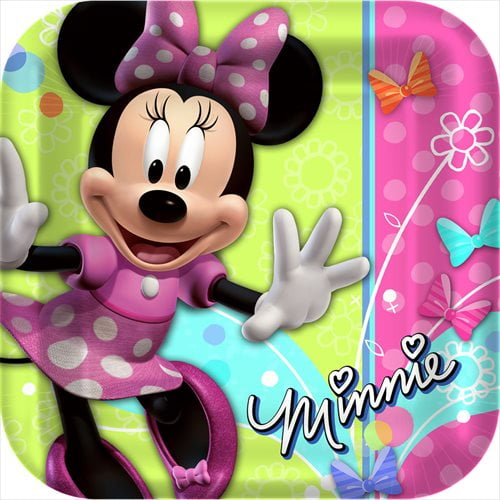 Hallmark 221967 Disney Minnie Mouse Bow-tique Square Dinner Plates