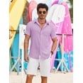 thumbnail image 4 of COOFANDY Button Down Casual Shirts for Men Beach Wear Summer Button up Short Sleeve Stylish Shirts, 4 of 6