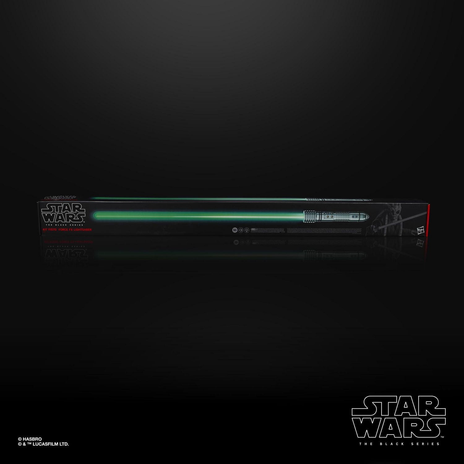 Star Wars The Black Series Kit Fisto Force FX Lightsaber with LEDs and Sound Effects, Collectible Roleplay Item with Removable Blade