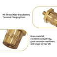thumbnail image 4 of Mistaha M6 Threaded Brass Battery Terminal Posts for Car Battery Connection with 3/8 Outer Copper Head, 8 Inner Screw, Pack of 2, 4 of 6