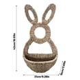 thumbnail image 3 of Easter Bunny Basket, Wicker Bunny Easter Basket, Bunny Basket Hanging Wall Pocket Spring Decor, Woven Wall, Unlined Makes Decorate For Flowers, Gifts, 3 of 7
