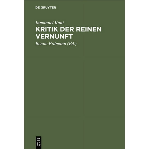Kritik Der Reinen Vernunft (Hardcover)