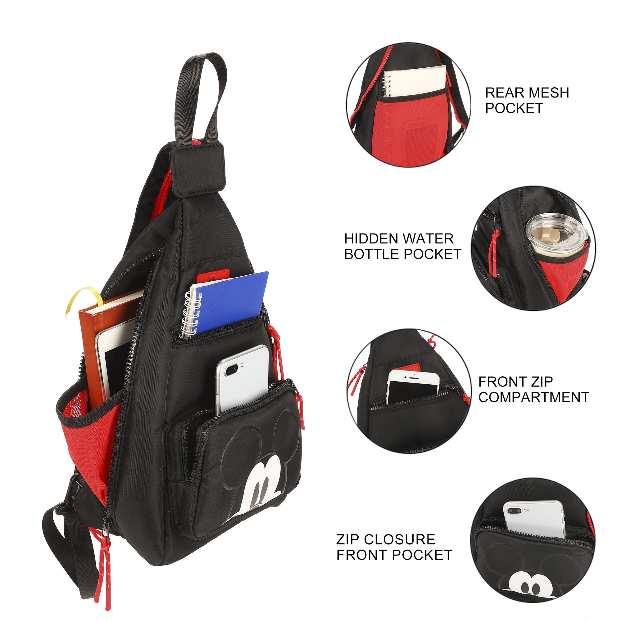 Mickey Mouse Classic Adult Sling Bag With Convertible Strap