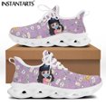 thumbnail image 1 of Zapatos con diseño de cartero/mensajero de dibujos animados para mujer, zapatillas de running geniales, de malla ligera, planos con cordones de lujo para mujer, 1 of 6