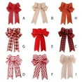 thumbnail image 2 of Christmas Linen Bows, 9.5" Long by 7.5" Wide Decorative Christmas Bows for Wreath Garland Christmas Tree Decor, Indoor Outdoor Holiday Decorations, 1 Pc, 2 of 7