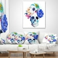 thumbnail image 4 of Designart Anemones and Scull - Floral Throw Pillow - 16x16, 4 of 5