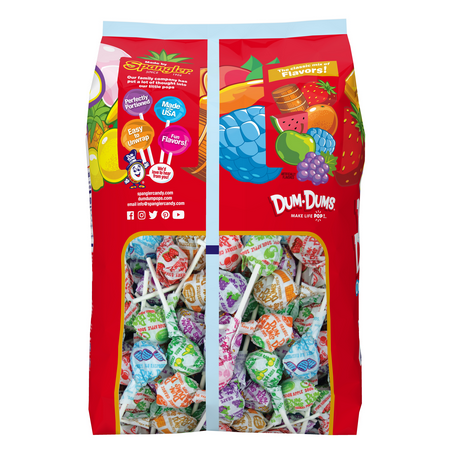 Dum Dums Original Flavor Mix Lollipops & Suckers, Party Candy Hard Candy, 300 Count 51 oz Bag