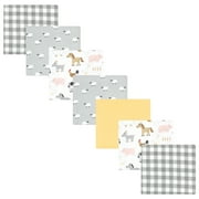 Luvable Friends Hudson Baby Flannel Receiving Blankets 7pk, Pastoral Farm