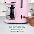 thumbnail image 5 of Nostalgia Retro Coffee Maker, 10-Cup One Button Brewing Classic Coffee Machine with Reusable Filter, Pink, 5 of 8