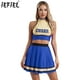 thumbnail image 2 of Uniforme de porristas para mujer, traje de baile moderno, trajes de Cosplay para niñas, Top corto estampado con letras y Falda de patinaje plisada, 2 of 5