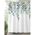 thumbnail image 2 of Shower Curtain Eucalyptus Leaves Watercolor Shower Curtains for Bathroom, Waterproof Polyester Shower Curtain Set with Hooks, Standard Size 72" x 72" Green Leaf, 2 of 6