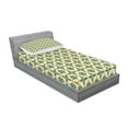 thumbnail image 2 of Ambesonne Vintage Fitted Sheet & Pillow Sham Set, Abstract Origami, Twin, Orange Teal Cream, 2 of 2