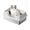 White-50*35*27CM, variant on Extra-Large Stainless Steel Cat Litter Box – High-Sided Design for Less Mess, Easy to Clean & Odor-Resistant. Detachable Enclosure, Non-Stick Surface for Cats, Rabbits & Small Pets