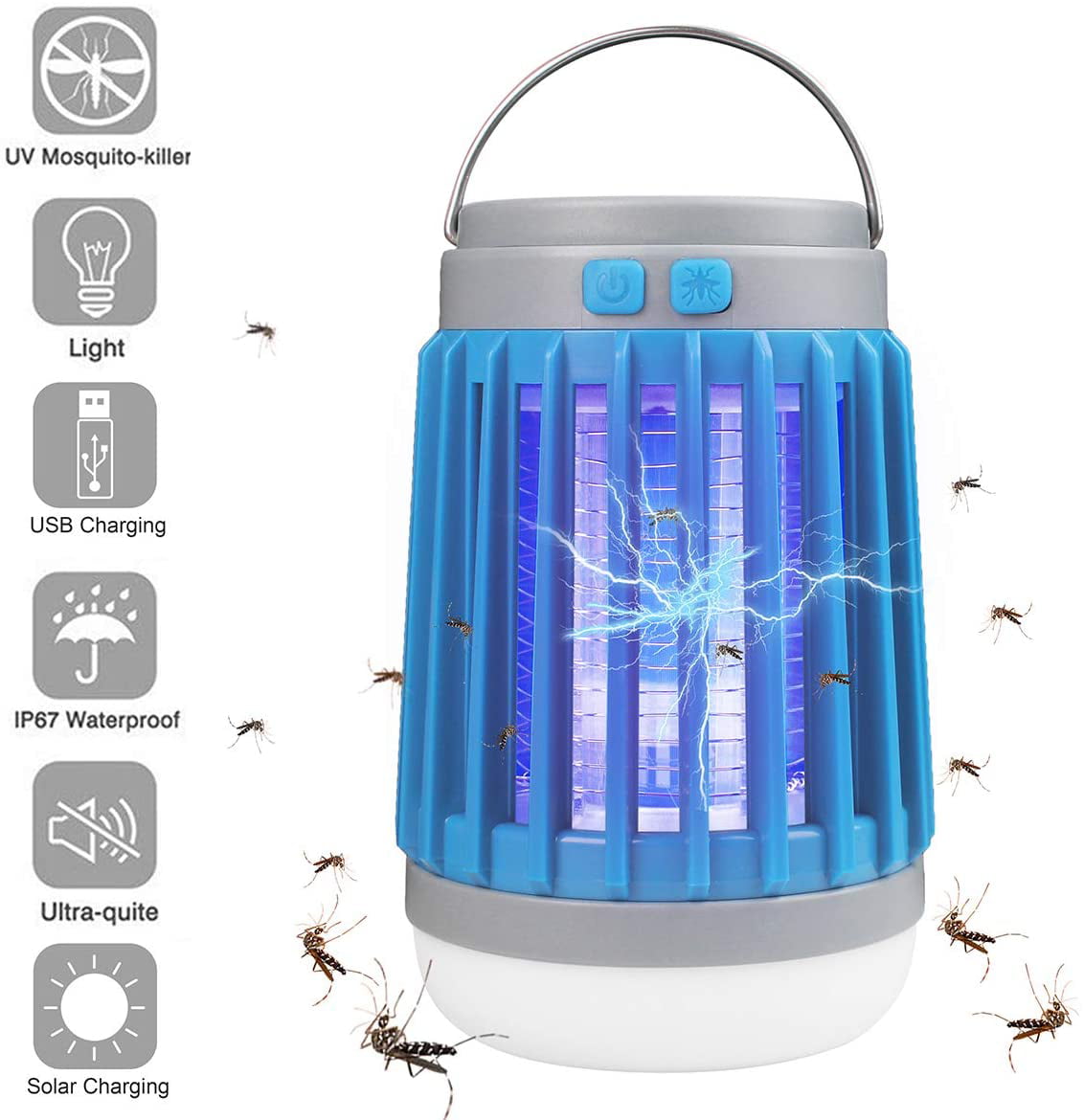 Details about   Electric Zapper Mosquito Killer Lamp  Light UV Insect Fly Killer LED Lantern 