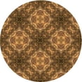 thumbnail image 1 of Ahgly Company Machine Washable Indoor Round Transitional Orange Area Rugs, 8' Round, 1 of 7