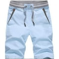 thumbnail image 6 of Men's Shorts Casual Classic Fit Drawstring Summer Beach Shorts with Elastic Waist and Pockets, 6 of 7
