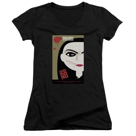 Star Trek Tng Season 5 Episode 3 Junior Women's V-Neck T-Shirt Black