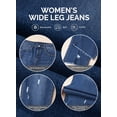 thumbnail image 5 of DOKOTOO Jeans for Women Stretchy Straight Leg Distressed Washed Comfort Fit Trendy Frayed Raw Hem Ankle Pants (Plus Size Available), 5 of 8