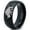 Black Dome Polish Tungsten, variant on Tungsten Bulky Rhino Rhinoceros Band Ring 8mm Men Women Comfort Fit Gray Step Bevel Edge Brushed Polished