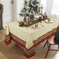 thumbnail image 4 of Christmas Tablecloth Red Rectangle Tablecloth, 60 x 84 inch, New Year''s Eve Tree Snowflake Floral Decoration Table Cover Waterproof and Oil Proof Table Cloth for Party Kitchen Dinner, 4 of 6