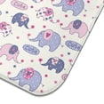 thumbnail image 3 of Elephant and Rainbow Watercolor Design Dish Drying Mat 3-Layer Absorbent Microfiber Kitchen Sink Drying Pad Non-Slip 18x24 Inch, 3 of 5