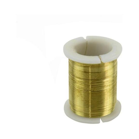 28 Gauge Dead Soft Round Gold Wire Sewing Wrapping Hobby Jewelry Repair 30 Yd Spool