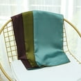 thumbnail image 4 of Olive Tree Pure Silk Scarf | Sage Green, Olive Green, Olive Purple | Small Head Scarf Or Large Square Shawl | Solid Colour Collection, 4 of 8