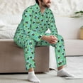 thumbnail image 7 of Pofeuu Alphabet And Panda Print Men's Long Sleeve Pajama Set Pijamas Para Hombres Pijamas Para Hombres Mens Pajamas Set-Large, 7 of 7