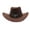 Coffee, variant on White Cowboy Hat - Men's Western Cowboy Style Hat Jazz Style Bowler Hat For Cosplay Performances,Black,M