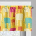 thumbnail image 5 of Ambesonne Animal Valance & Curtain, Colorful Doodle Animal, 55"x24", Multicolor, 5 of 7