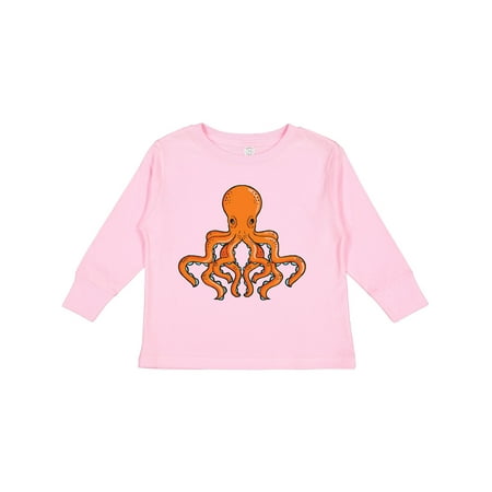 

Inktastic Orange Octopus Gift Toddler Boy or Toddler Girl Long Sleeve T-Shirt