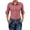 Red, variant on Women's Plaid Button Down Long Sleeve Oktoberfest Roll Tab No Pocket Casual Blouse Blue L