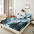 thumbnail image 4 of Manfei Woodland Jungle Plants 4-Piece Full Size Sheets for Children Teens,Moutain Trees Bed Sheets,Botanical Theme Lightweight Sheet Sets,Lightweight Room Decor, 4 of 7