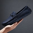 thumbnail image 5 of Men's Casual Loafers Slip On Leather Shoes Lightweight Driving Shoes Moccasins Classic Penny Loafer Flats Boat Shoes, 5 of 10