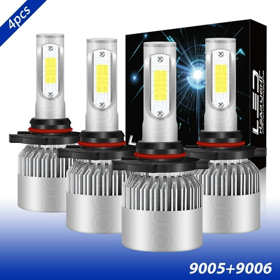 9005 High 9006 Low Beam for Honda Civic 1988-1991 2004-2013 LED Headlight White 6000K 4pcs